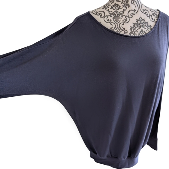 Encircled The Dressy Sweatshirt Heathered Navy Blue Loose Fit Women's size XS - Picture 6 of 12